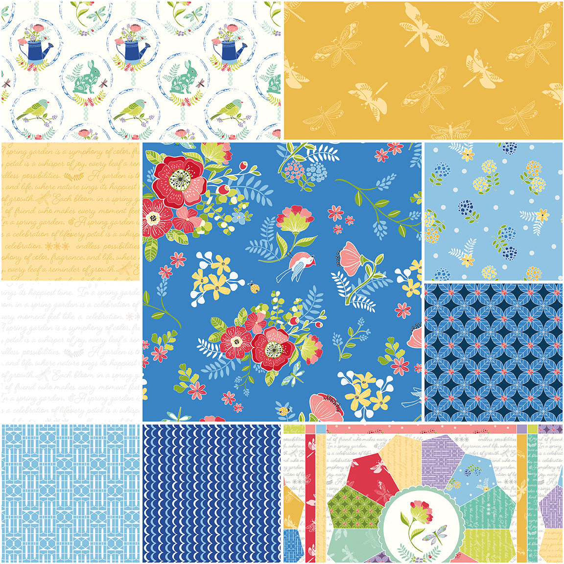 Awakening 1 Yard Bundle Azure, 10 Pcs.