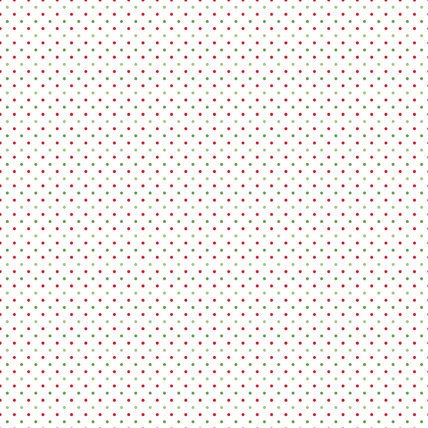 Swiss Dot On White Christmas -FQ