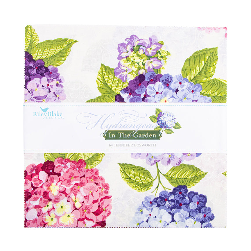 Hydrangeas in the Garden 10 Inch Stacker, 42 Pcs.