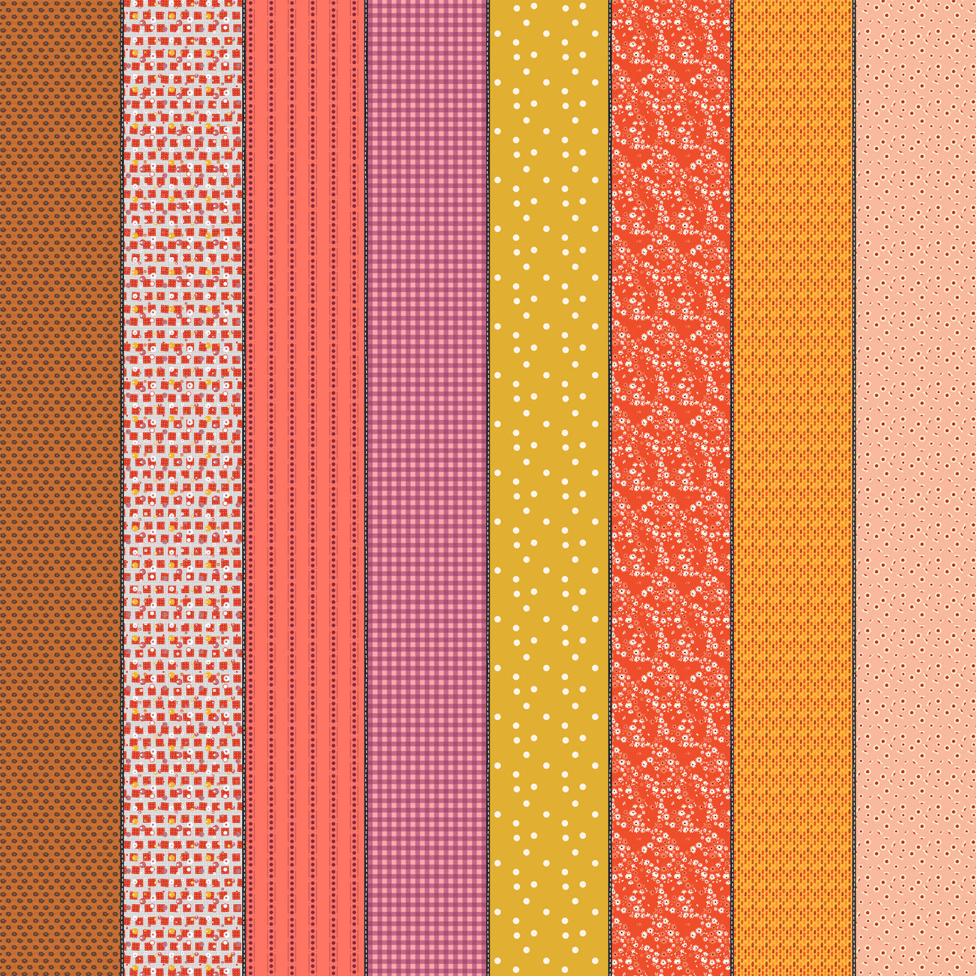 Gathered Lollies Half Yard