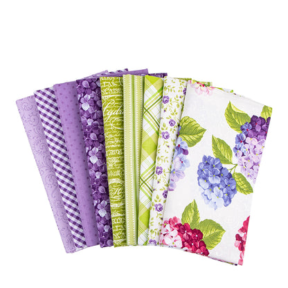 Hydrangeas in the Garden 1 Yard Bundle Multi, 9 Pcs