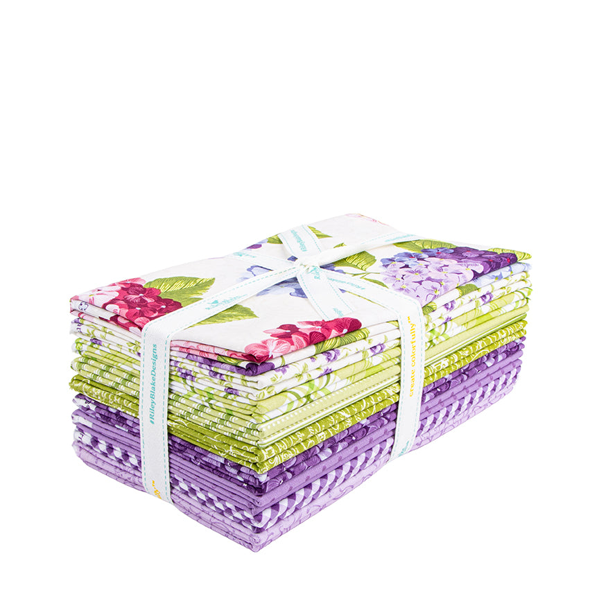 Hydrangeas in the Garden 1 Yard Bundle Multi, 9 Pcs