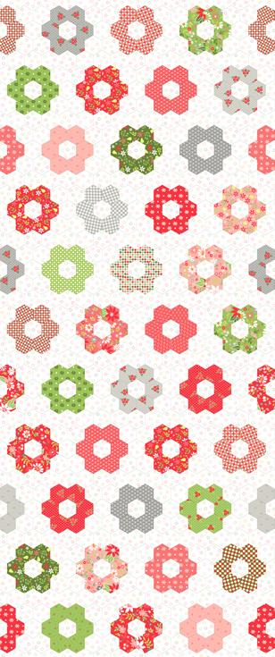 Poinsettia and Pear Cloud, Cheater Print