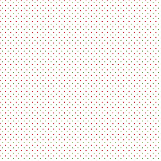 Swiss Dot On White Christmas -FQ