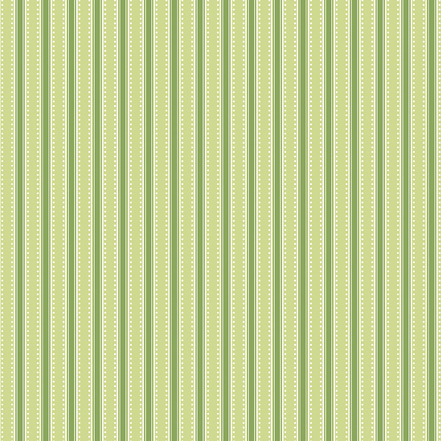 Hydrangeas in the Garden Stripes Green Pearl