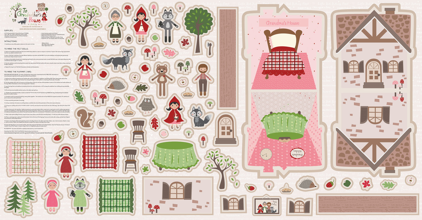 To Grandmother's House Storybook Felt Panel