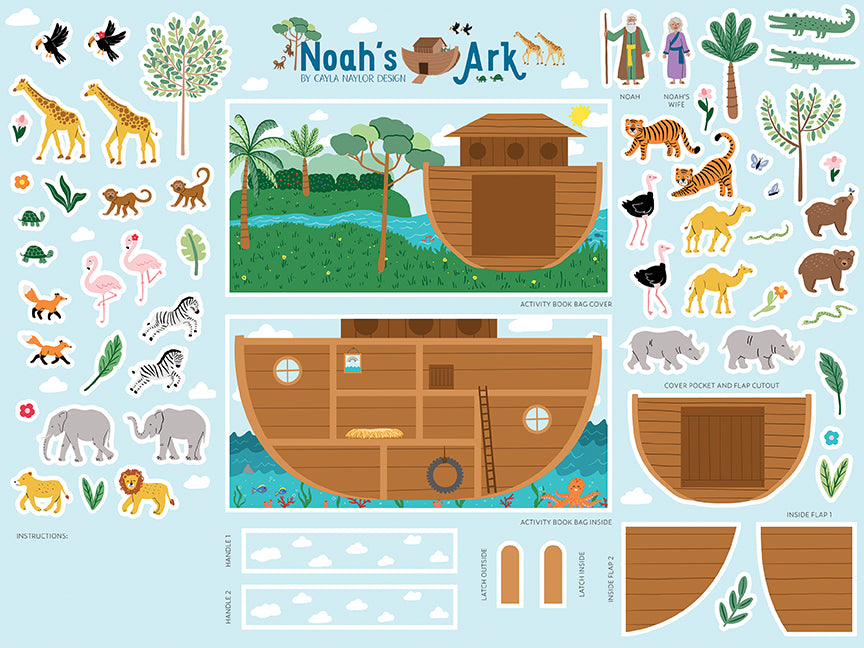 Two by Two 36" x 48" Noah's Ark Quiet Book Felt Panel
