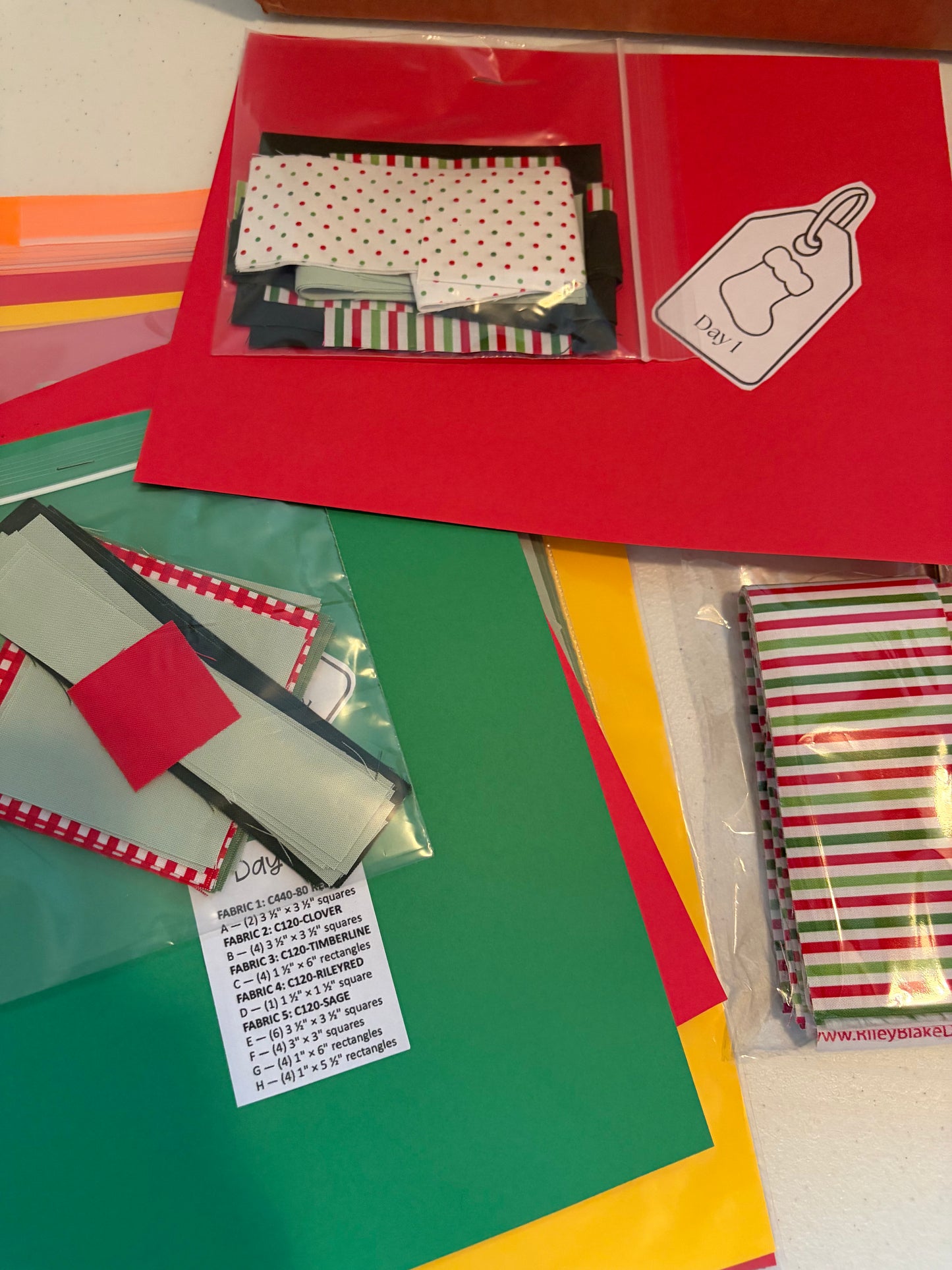 12 Days of Christmas by RIley Blake, curated Quilt Kit