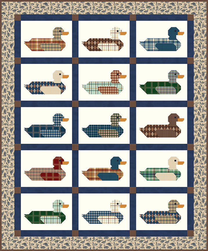 Bluebird Patterns Plaid Mallards Quilt Pattern