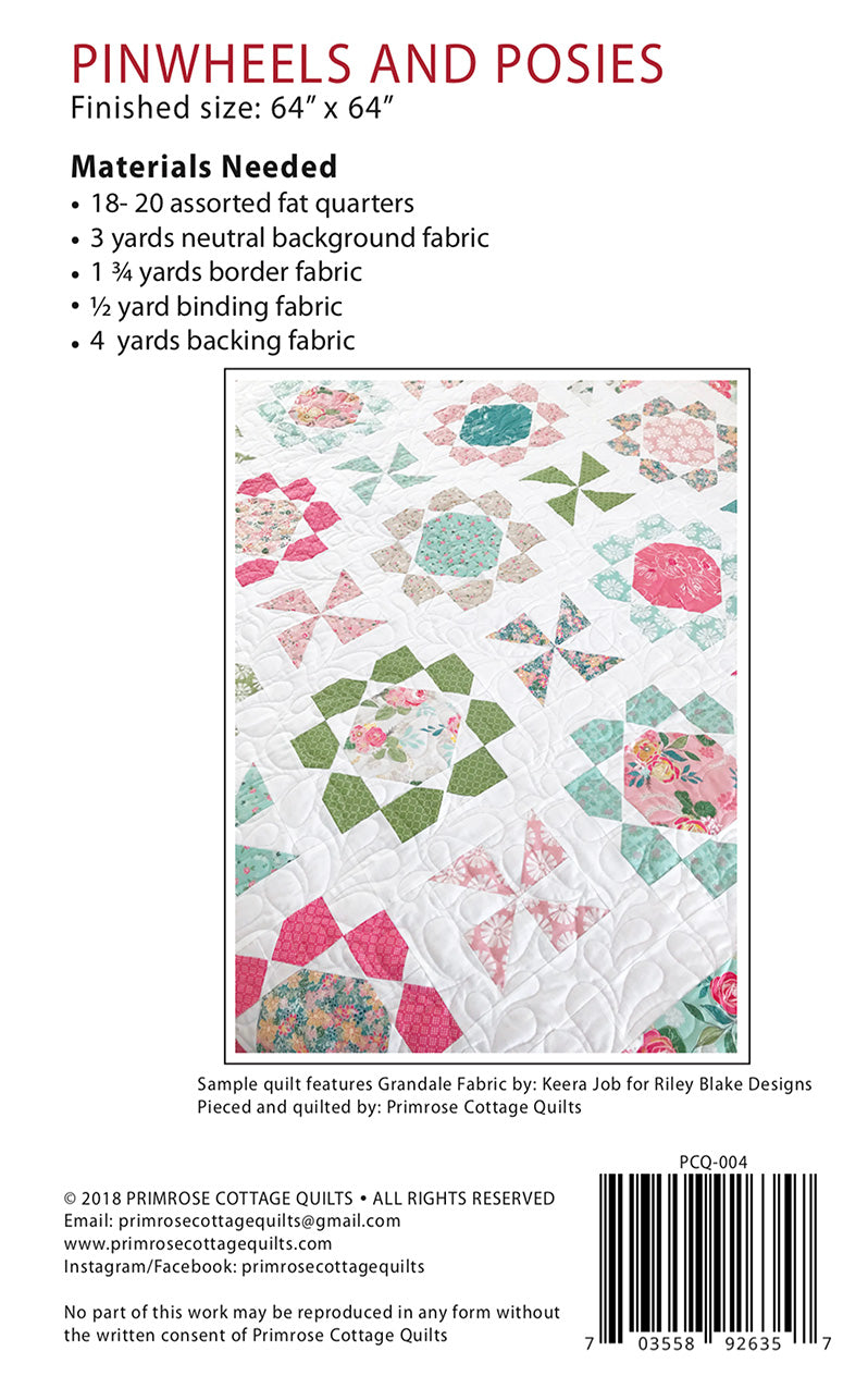 PRIMROSE COTTAGE QUILTS Pinwheels Posies