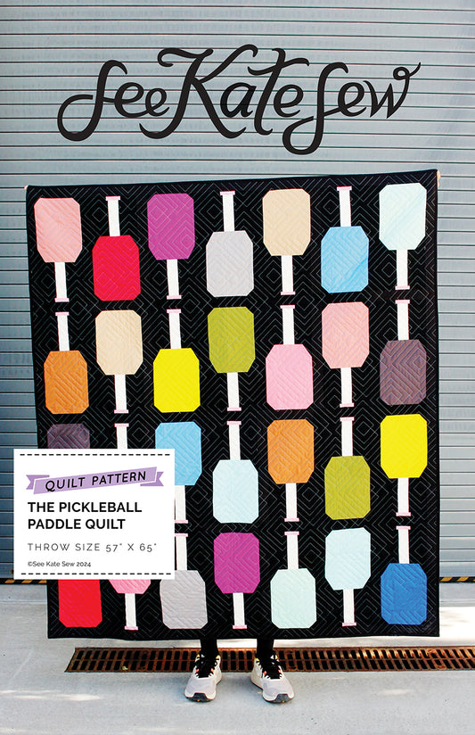 The Pickleball Paddle Quilt by See Kate Sew