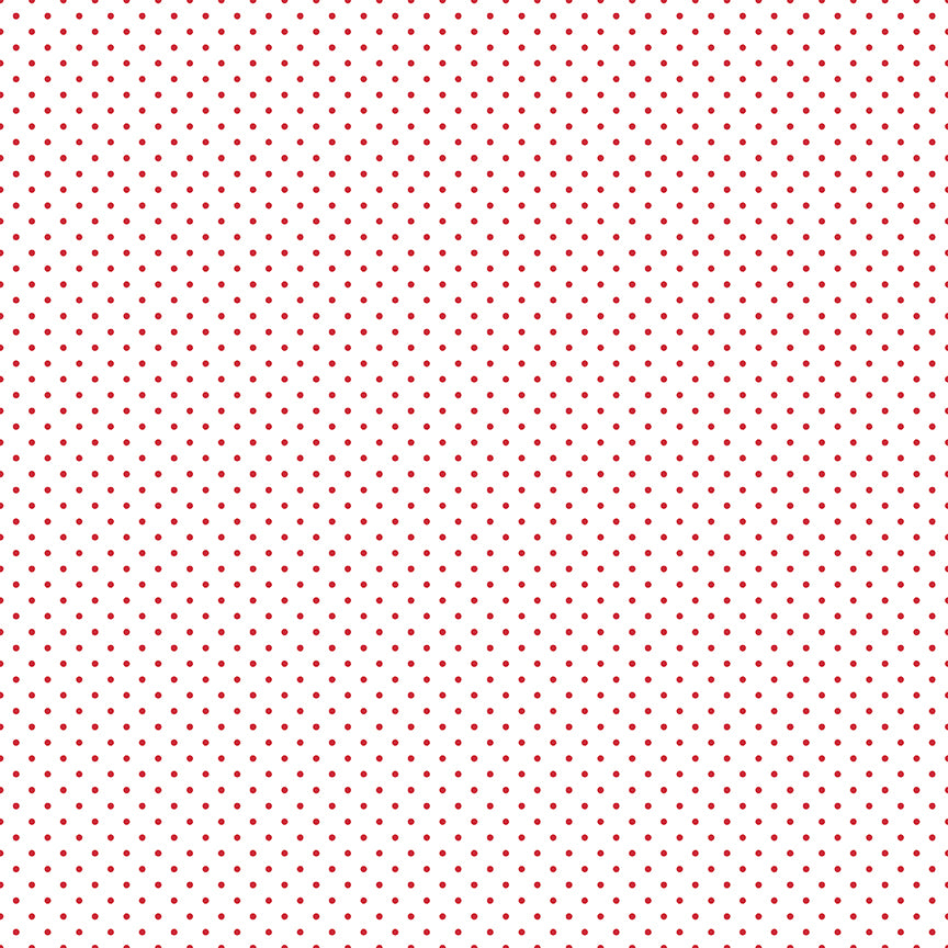 Wide Back Swiss Dot Red on White - Wide Back